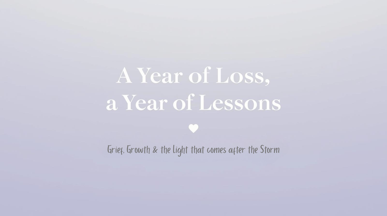 Beyond the Scent: A Year of Loss, A Year of Lessons