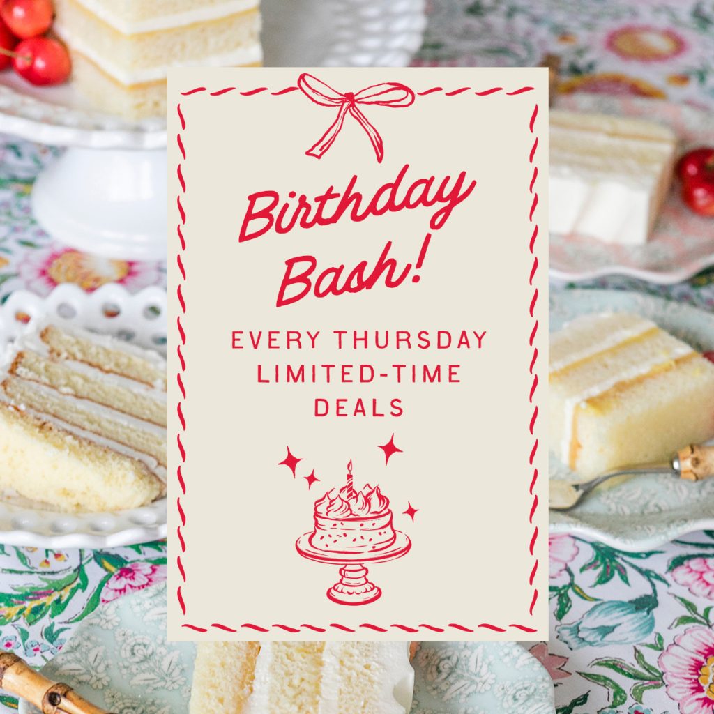 Scentsy Birthday Bash 2026 graphic announcing new limited time deals every Thursday throughout the birthday celebration.