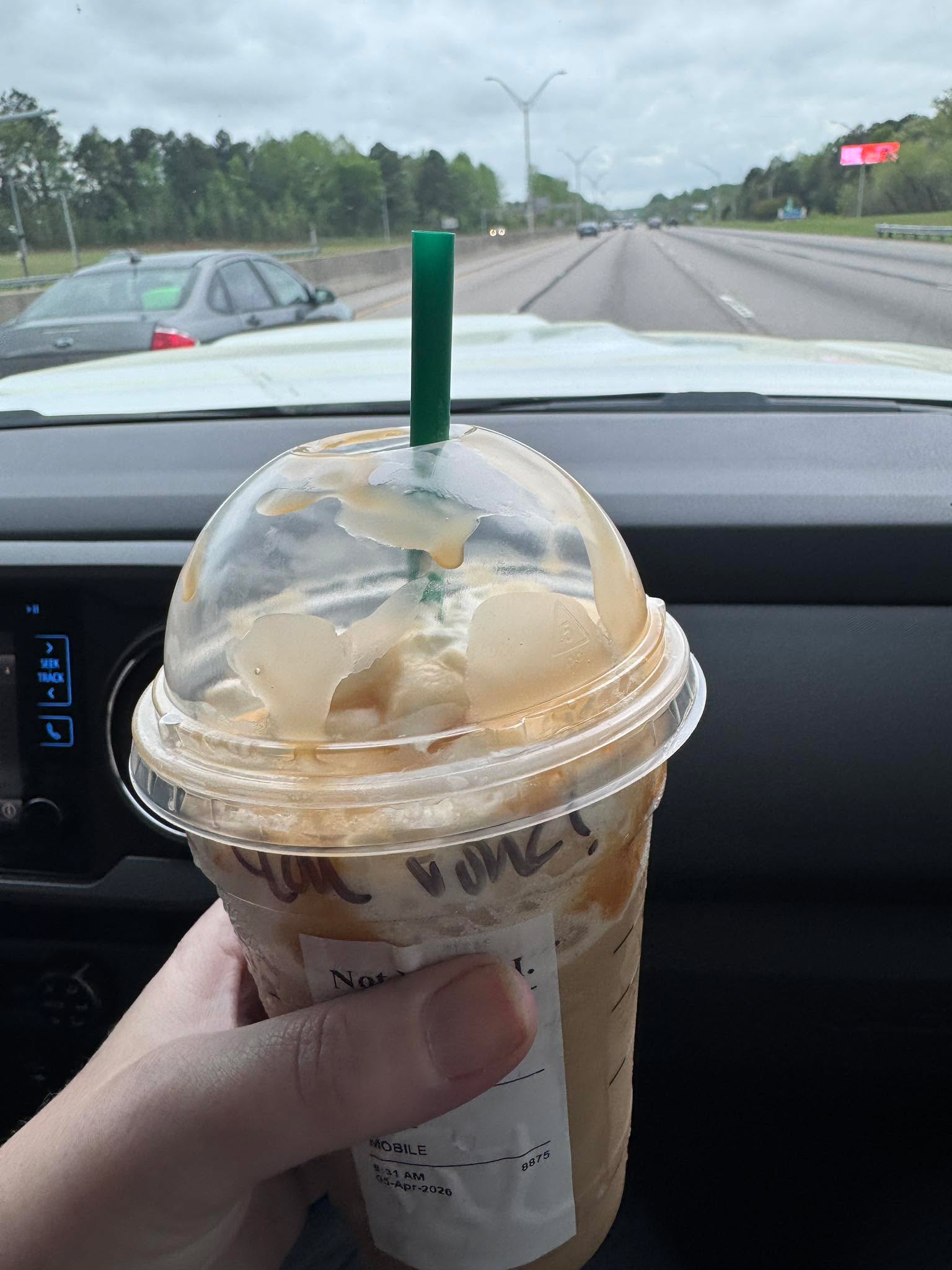 It’s a gray and dreary looking day but we are off to Whitsett for some relaxation!

Poor Zach is squished into the back of the truck - I’m squished into the front and Nigel is comfortably driving 😂