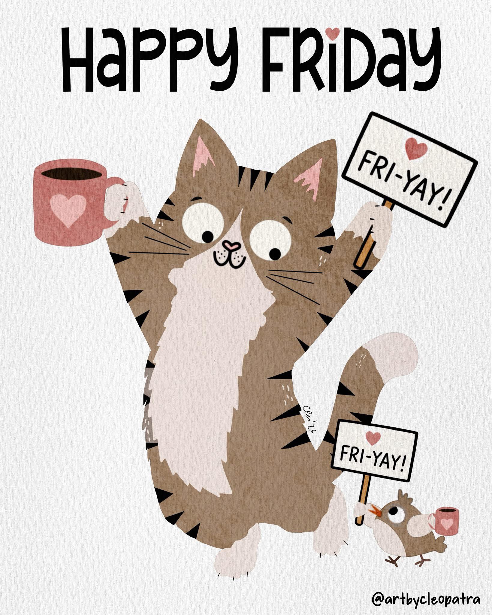 WoooHooo!!! We made it to Friday!!! 

Lots to do today but I finally got some decent sleep - changing bedrooms and the side of the bed I sleep on was definitely a sleep challenge lol